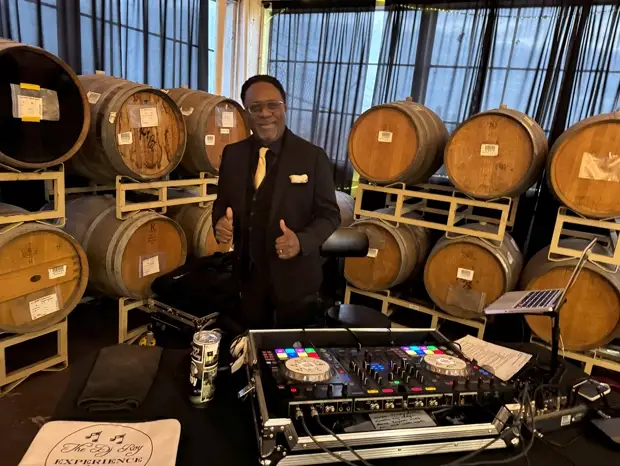 DJ Roy performs for Alpha Phi Alpha fraternity, Riggers Winery, April 2025 — Richmond, CA